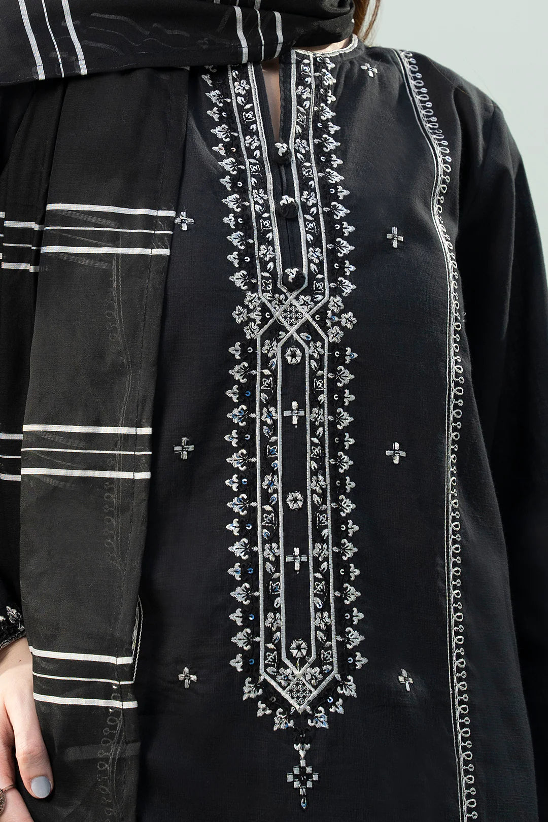 Embroidered Kurta Dupatta Trouser - 2113