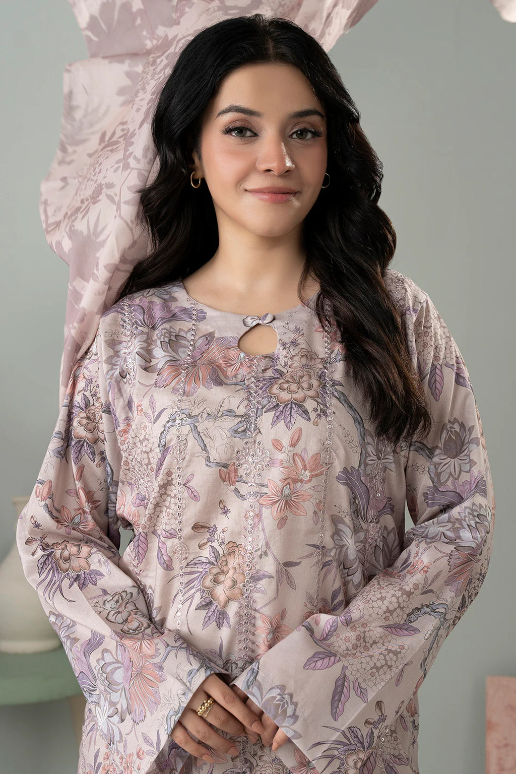 Embroidered Kurta Dupatta - 1433